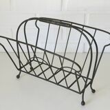 Porte-revues vintage / présentoir à disques en métal / kiosque à journaux des années 1960