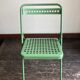 Chaise de jardin en tôle perforée 1950