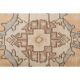 Tapis de couloir vintage turc Oushak fait main en laine et coton orange