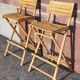 Bamboo counter or bar. (With 2 folding high chairs)