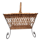 Rattan magazine rack