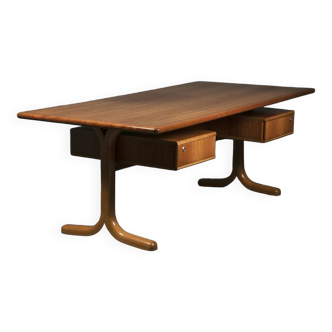 Large 70s solid wood desk