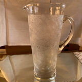 Frost-print crystal decanter