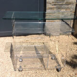 David Lange vintage plexiglass table