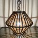 Large vintage pendant light in bamboo and rattan, circa 1960's