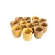 Set of 12 mustard ceramic cups