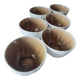Set of 6 fungus-style glazed ceramic glasses