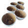 Set of 6 fungus-style glazed ceramic glasses