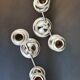 Pair of Art Deco Style Stainless Steel Candlesticks