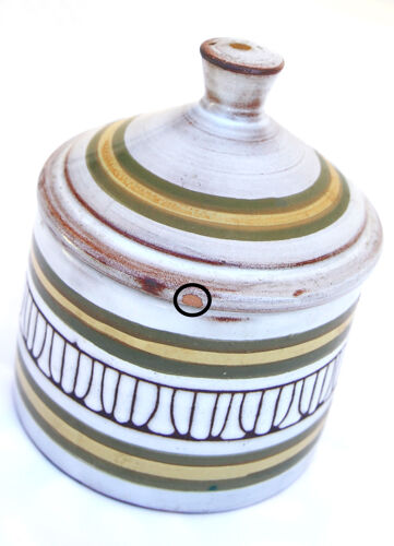 Pot à couvercle en céramique style scandinave de Michel Barbier, Vallauris