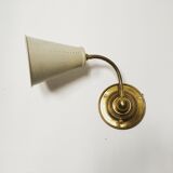 Magnificent adjustable italian Mid Century Modern brass wall sconce