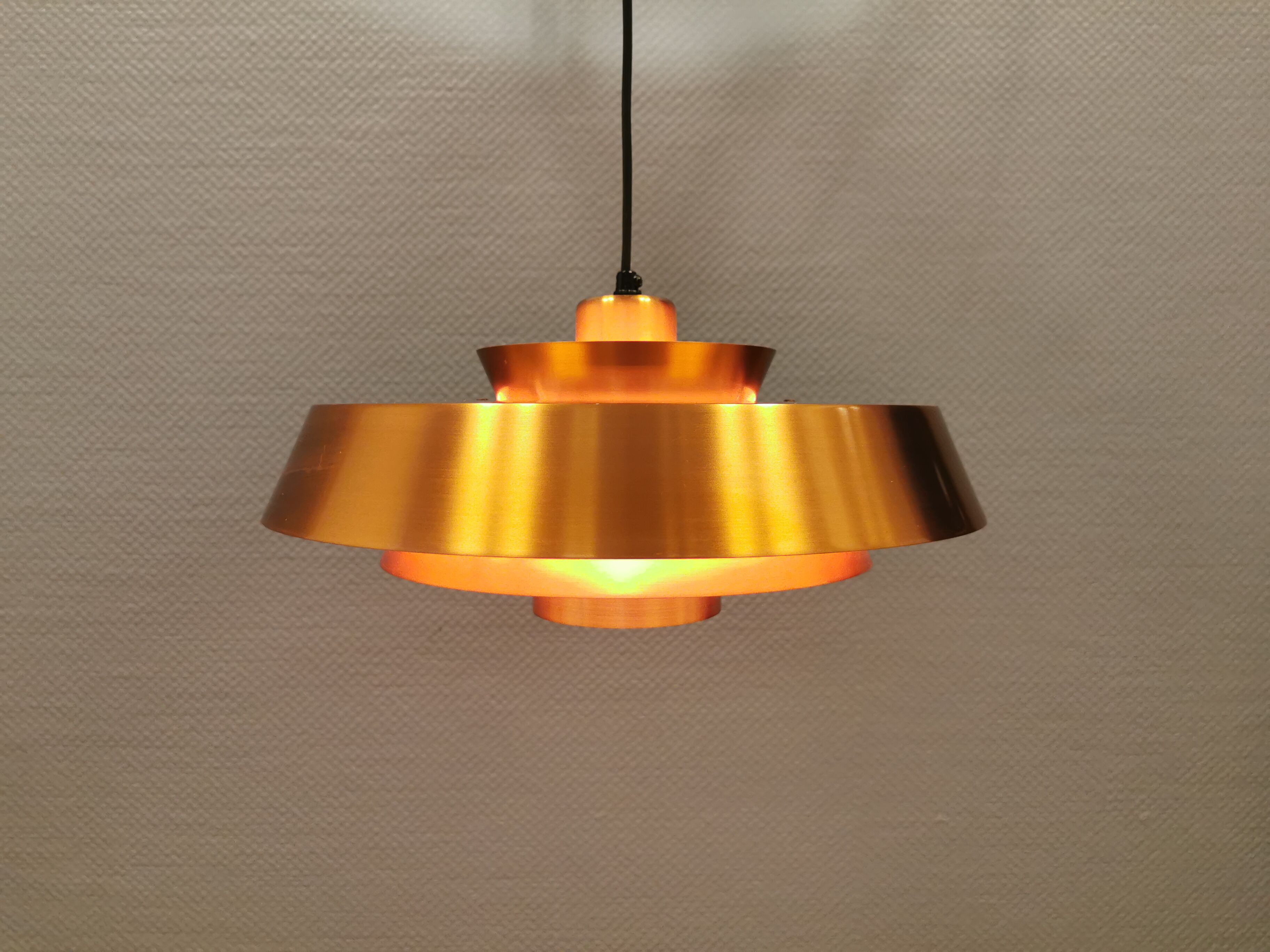 Ceiling lamp model "Nova" designed by Jo Hammerborg for Danish Fog&Mørup in 1963.