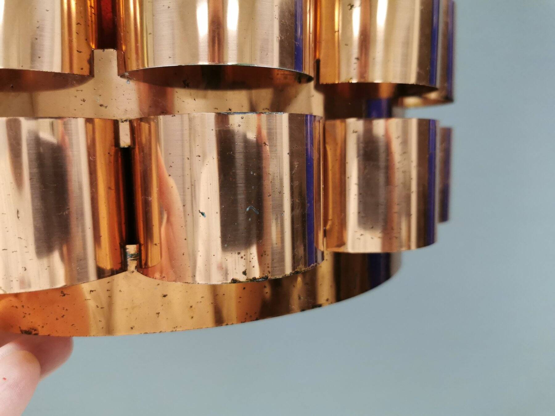 Hanging lamp 1980s Denmark, by Werner Schou for his own company Coronell