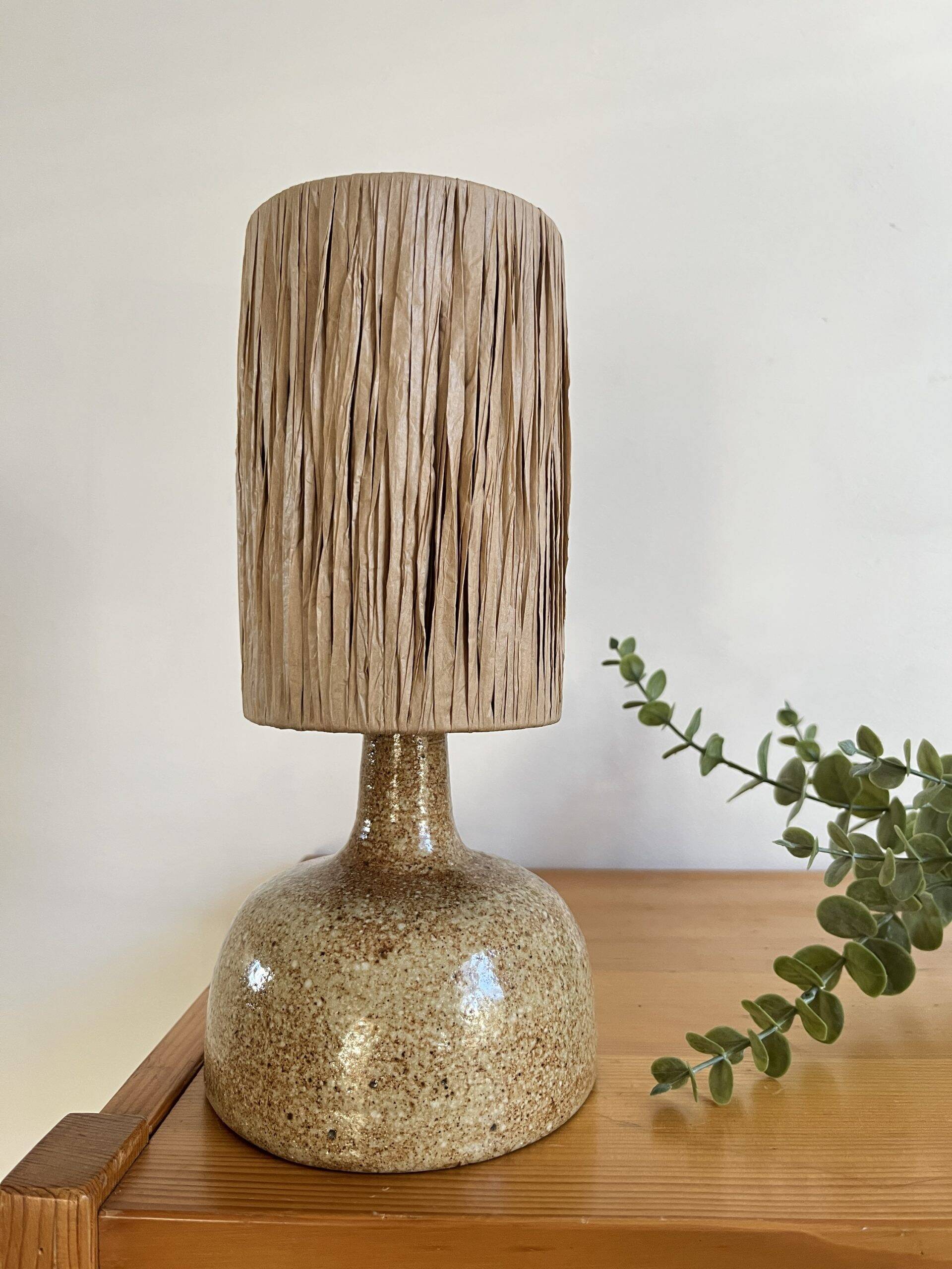 Mini signed stoneware lamp