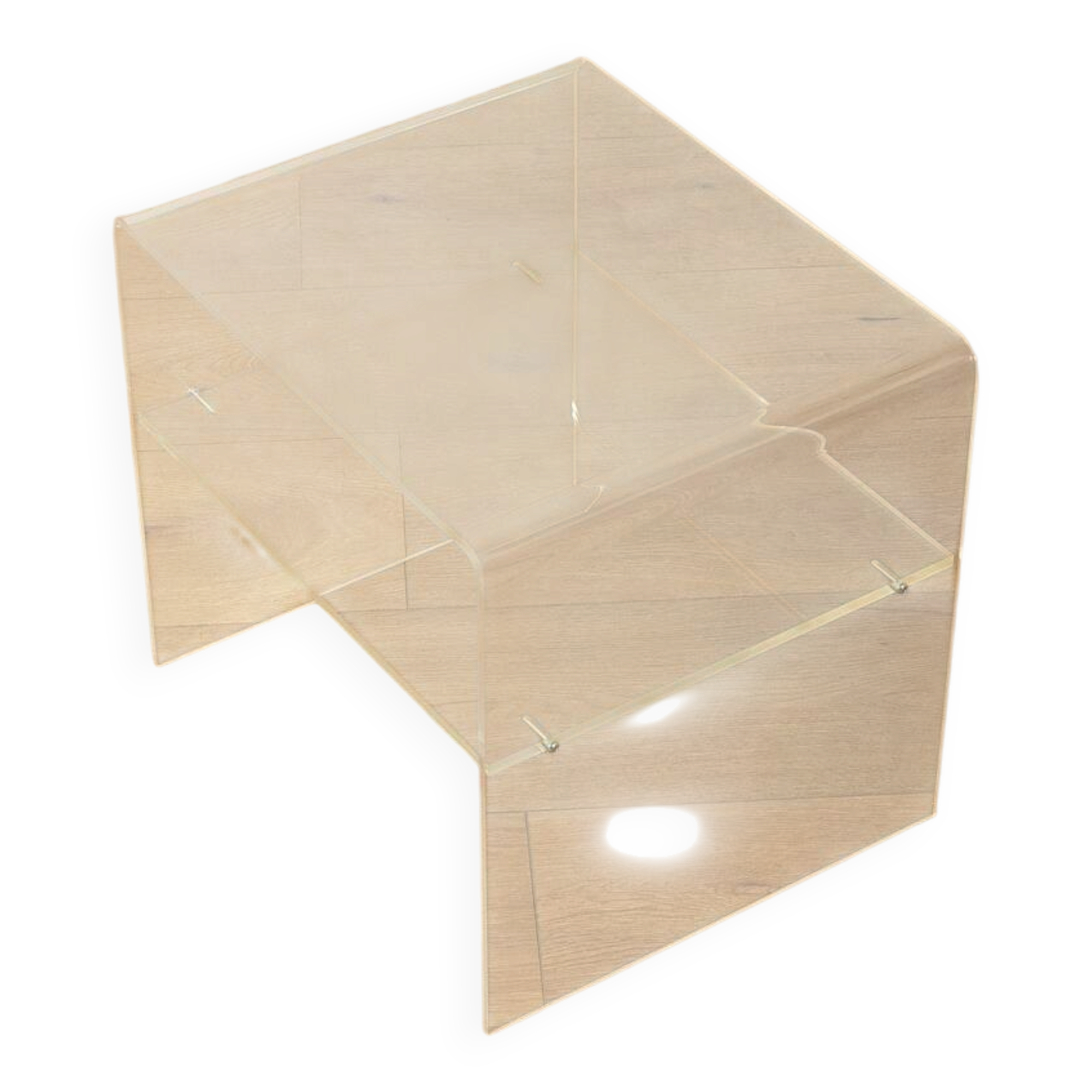 Table d'appoint minimaliste en verre acrylique, années 1960