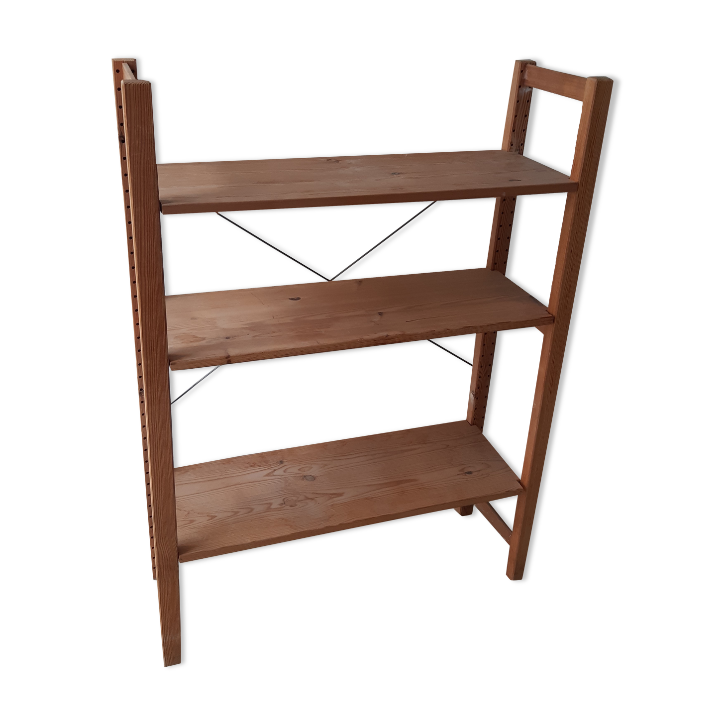 Pine shelf, Scandinavian style Lundia, vintage 70s