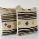 Set of 2 vintage kilim cushion covers 61x61 cm