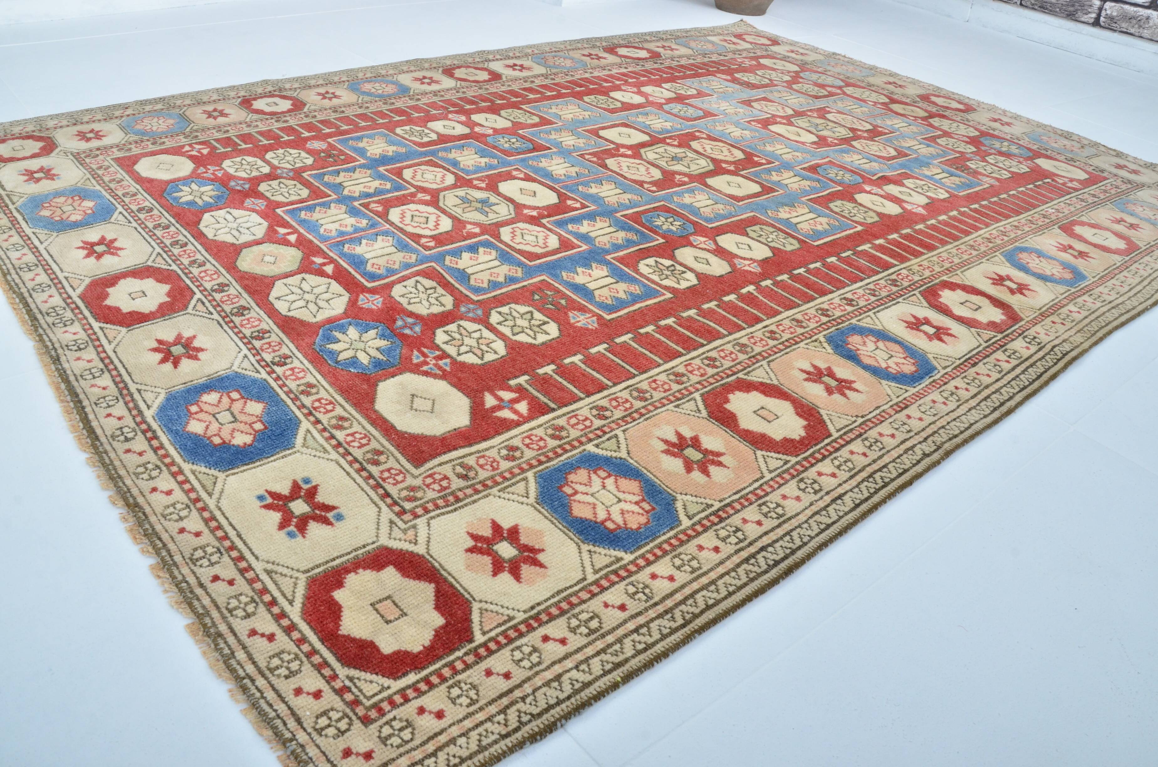 Colorful Hanknotted Vintage Carpet sku 3567