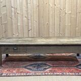 19th century chestnut coffee table with 2 drawers
