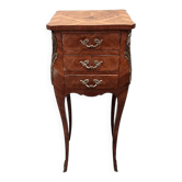 Louis XV Style Bedside Table With 3 Drawers, 1960/70s