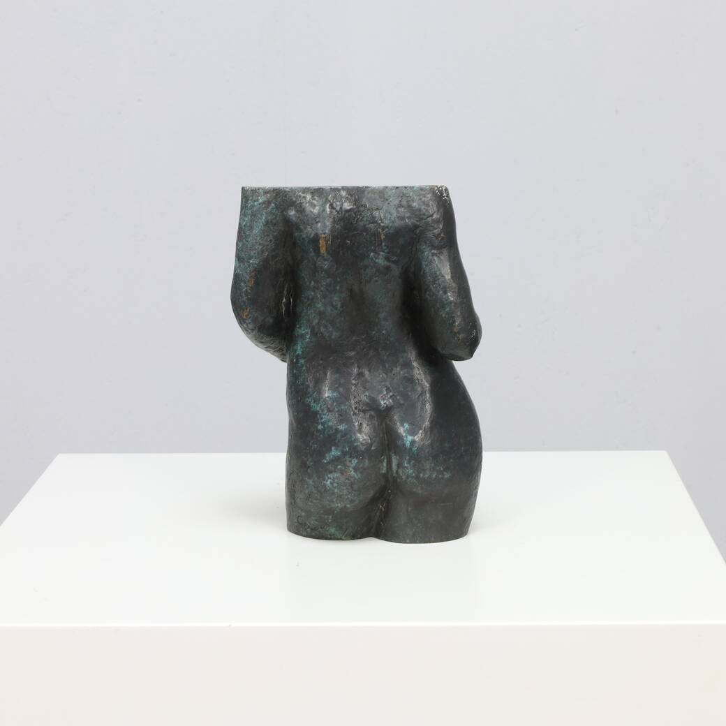 Female Torso Sculpture in Bronze, signed Gerard, edition 2/8