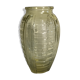 Vase verre moulé jaune style art deco décoration vintage