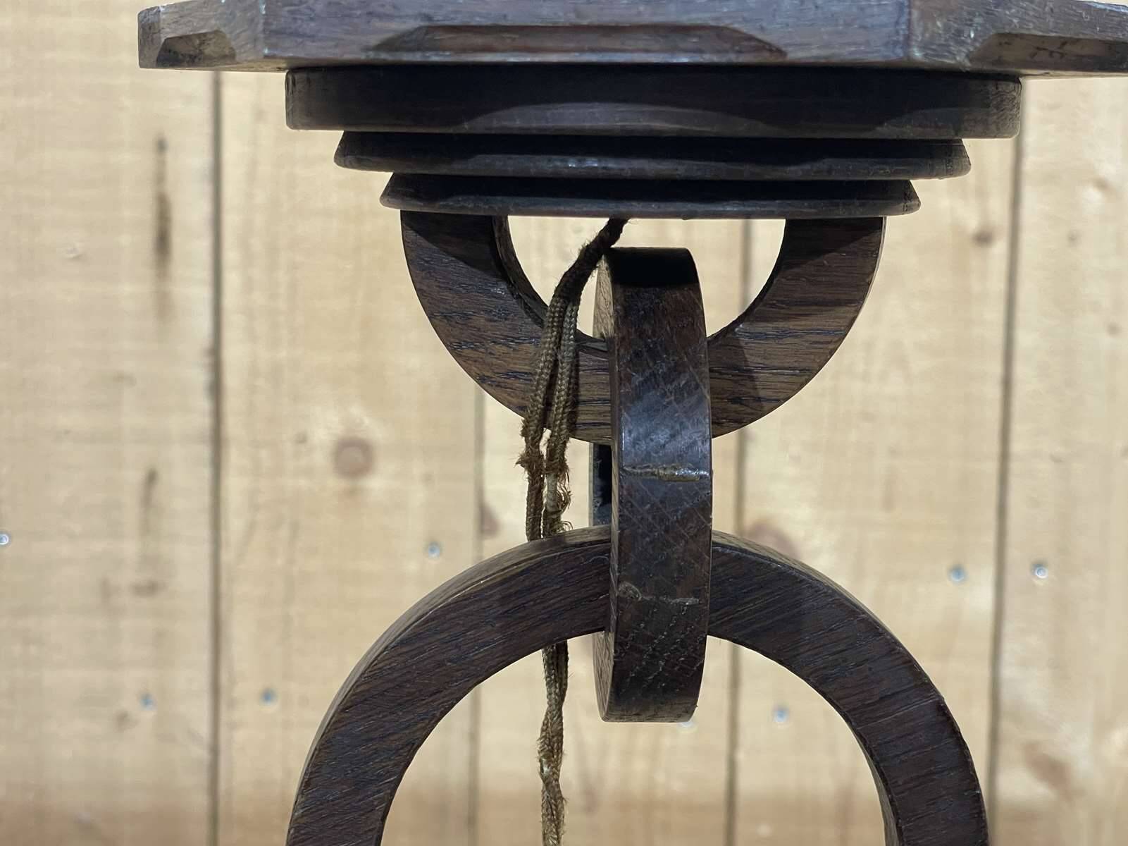 1950s oak chandelier - 5 lights
