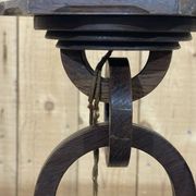 1950s oak chandelier - 5 lights