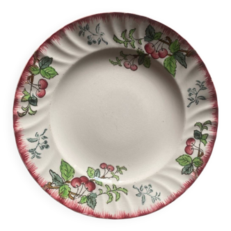 Assiette plate Longwy modèle Montmorency