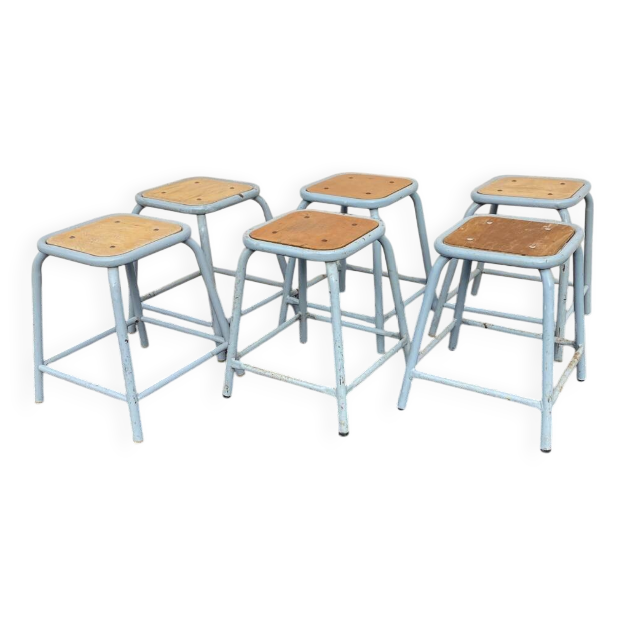 Set de 6 tabourets industriels