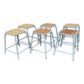 Set de 6 tabourets industriels