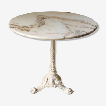 Table bistrot pour 4 en marbre