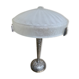 Art deco period lamp in chrome-plated steel