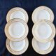 Set of 6 Limoges porcelain soup plates, decorated with gold 24
