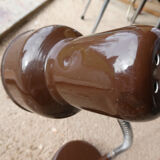 Articulated brown vintage office lamp