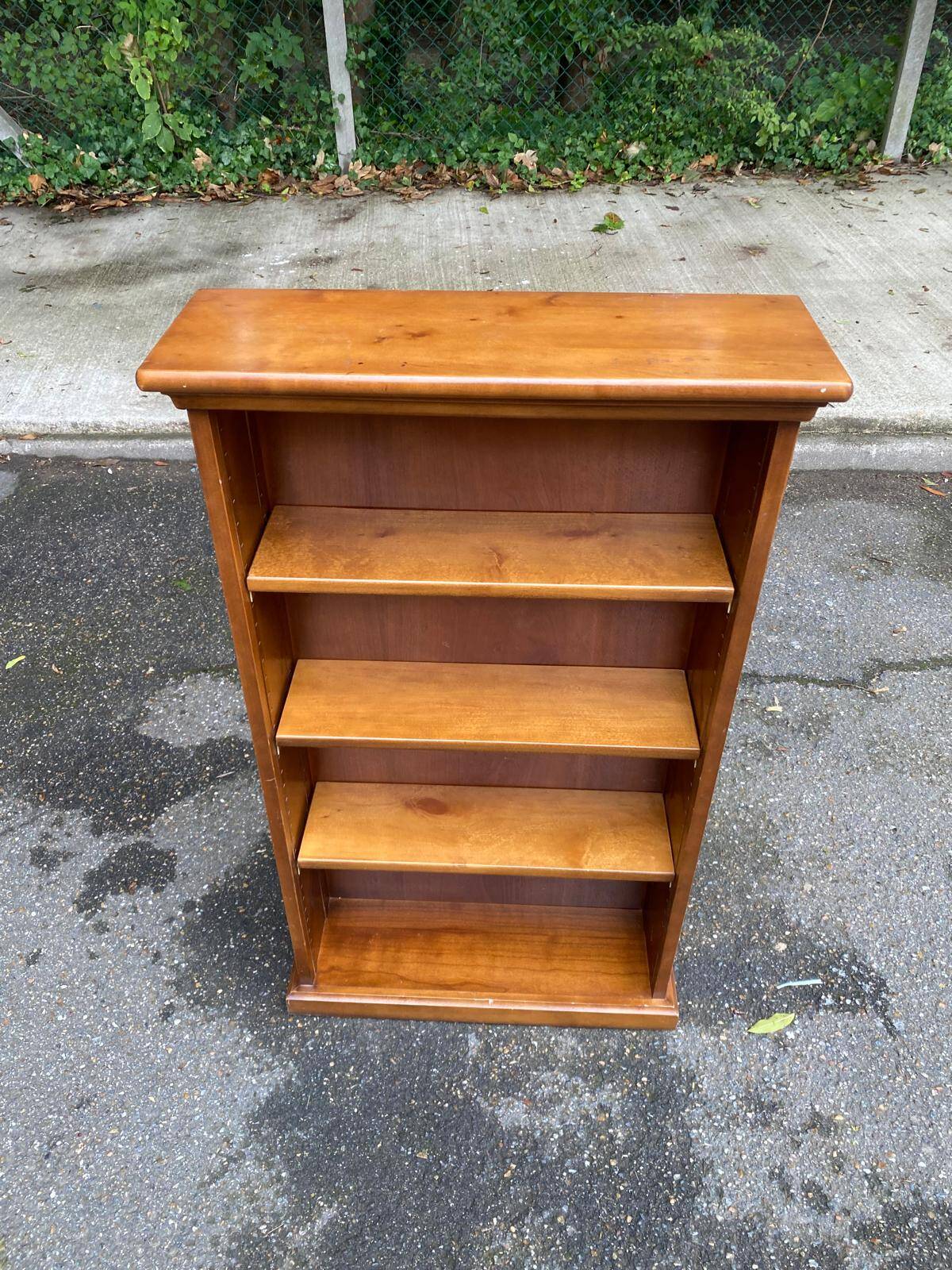 Scandinavian shallow solid wood shelf 1980