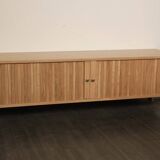 Scandinavian solid oak TV cabinet