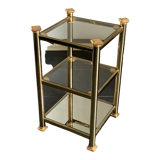 Solid Brass and Glass Side Table