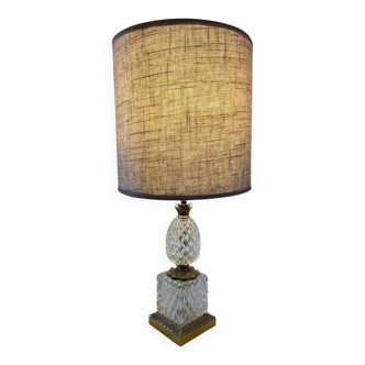 Crystal glass pineapple lamp 1970