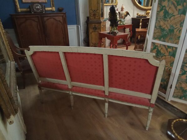 Canapé banquette d'époque Louis XVI