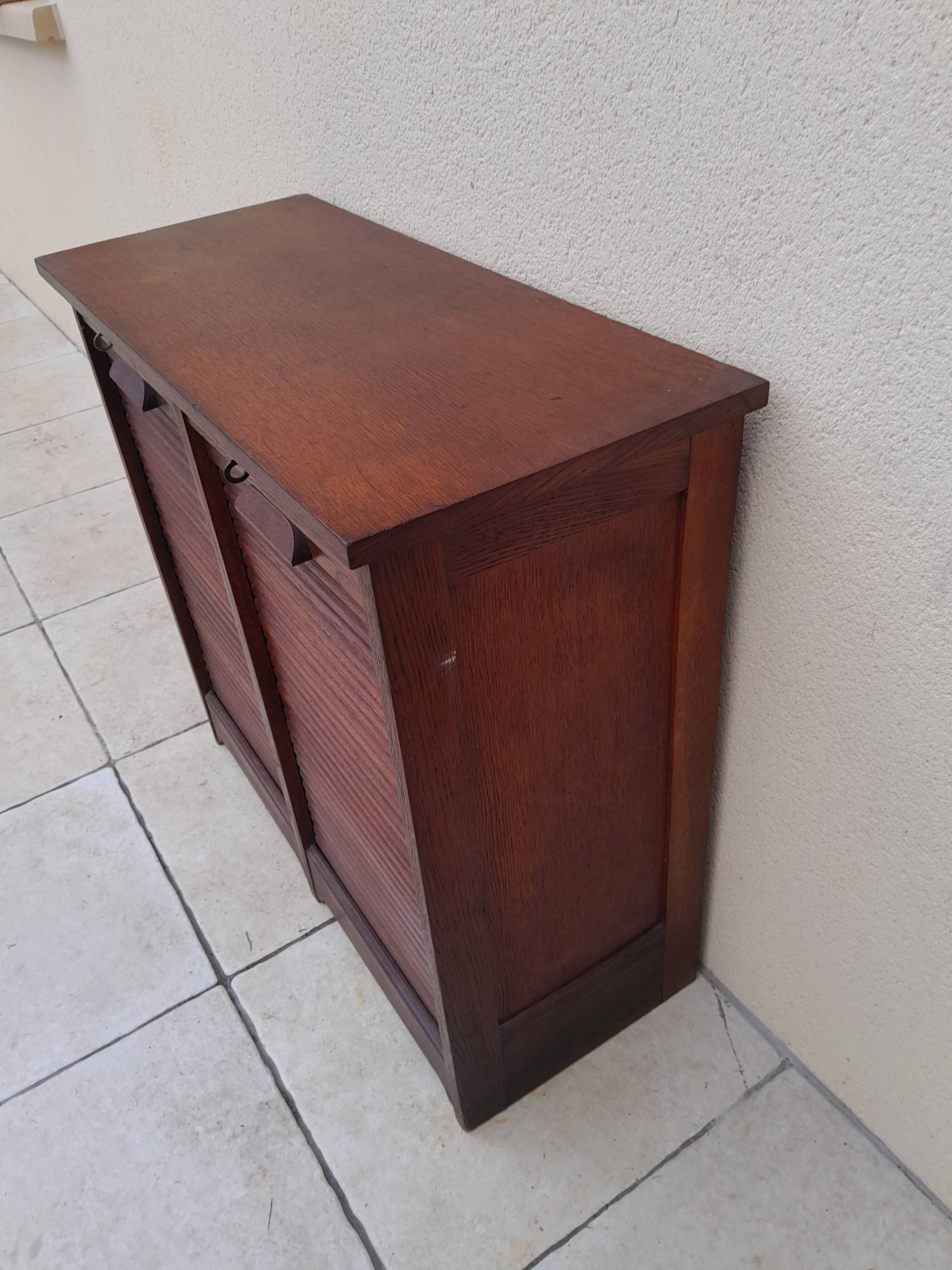 Document storage cabinet with curtains g. moreux radia year 1920 old office
