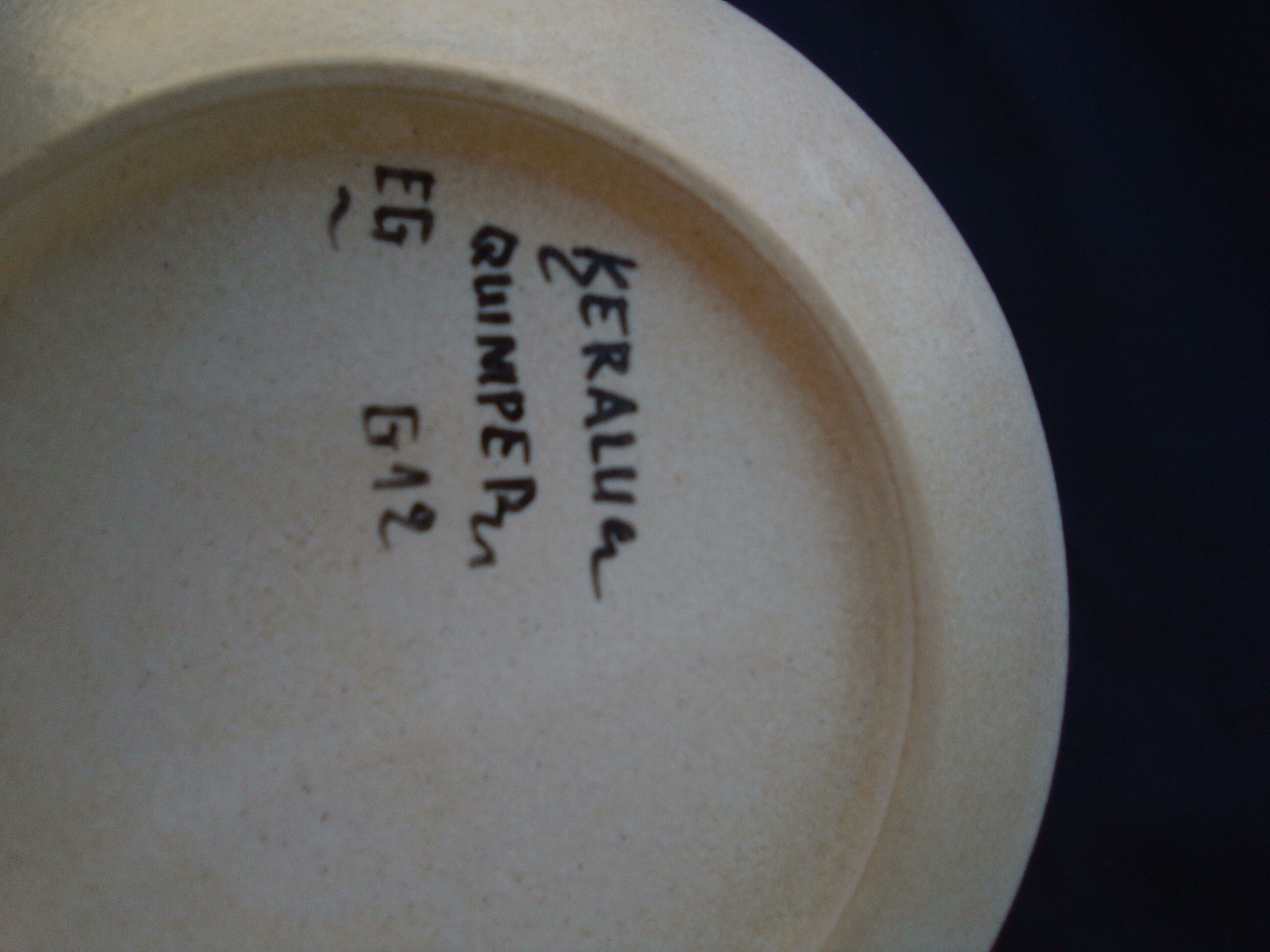 5 small plates in Quimper Keraluc earthenware diam 16 cm