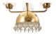 Chandelier Erik Höglund Brass and glass Sweden 1960