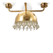 Lustre Erik Höglund Laiton et verre Suède 1960