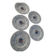 Lot 5 plates for dessert provincial bouquet