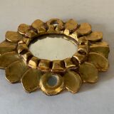 Vintage gilded wooden mirror