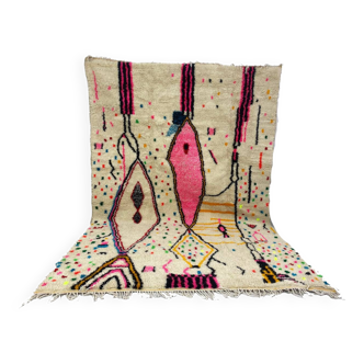 Colorful handmade wool Berber rug 320 X 180 CM