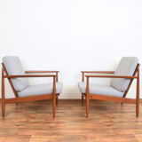 Danish teak lounge chairs, set of 2.