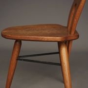 Italian oak accent chair, 1950s