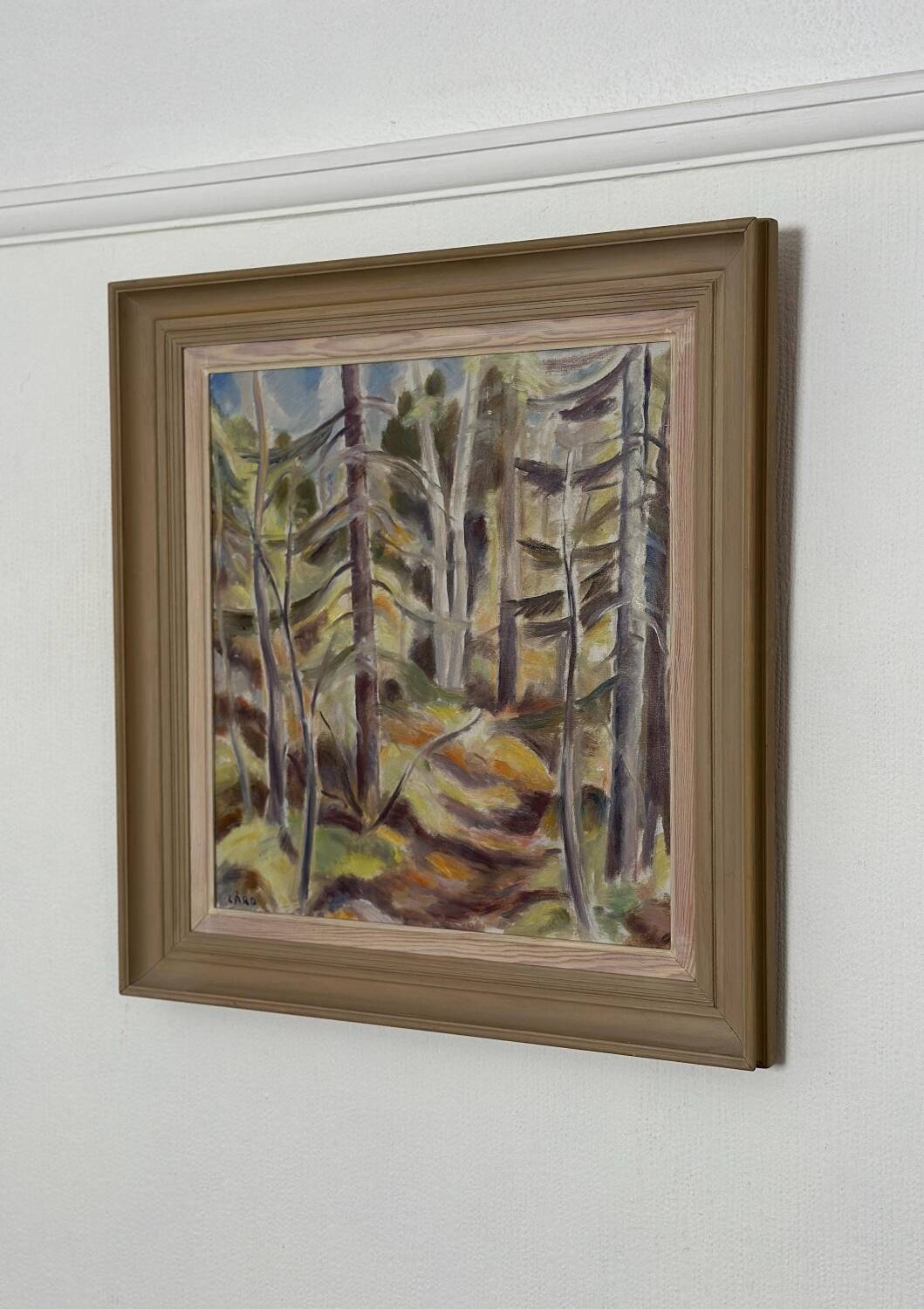 Original Swedish Oil on Canvas – “Forest” by Gottfrid Lård